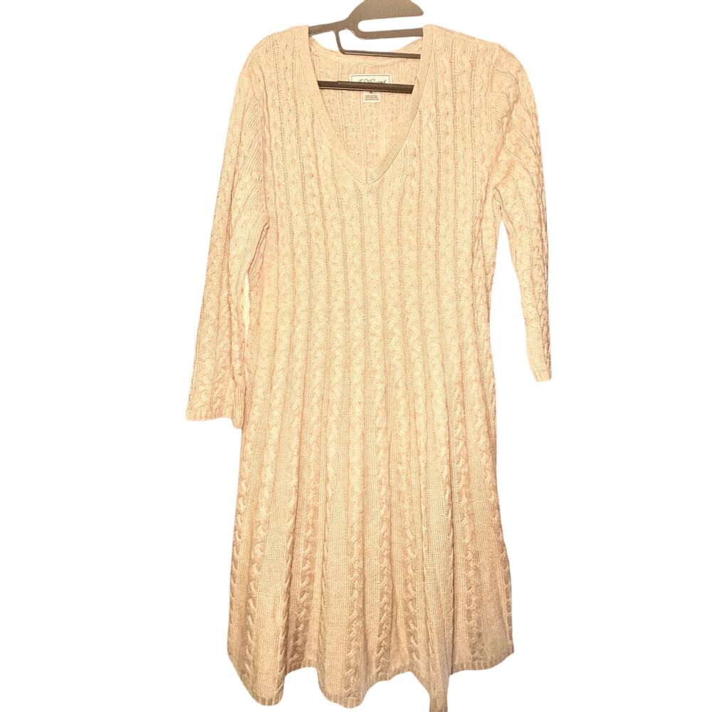 J. Howard Cable Knit Sweater Dress – Cozy Textured Knit Size XL